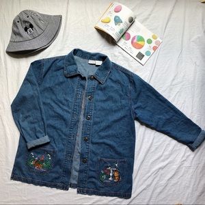 Blair Vintage Embroidered Denim Jacket Shirt